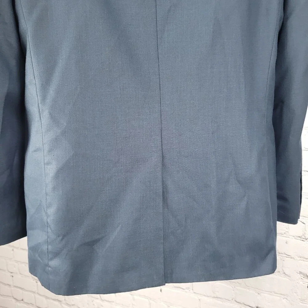 Figlio Lontano Navy 2 Button Single Vented Notch Blazer Sport Coat Size 40R